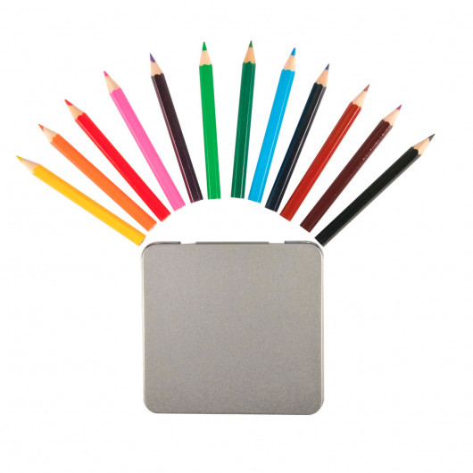 Promotional Pixie Tin & Colouring Pencils Spread